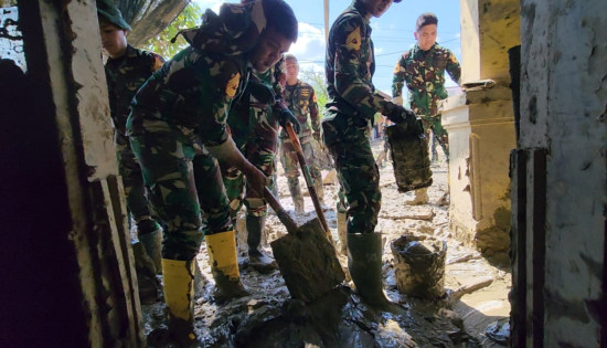 Wapang TNI Pantau Pemulihan Sekolah dan Puskesmas di Manyak Payed